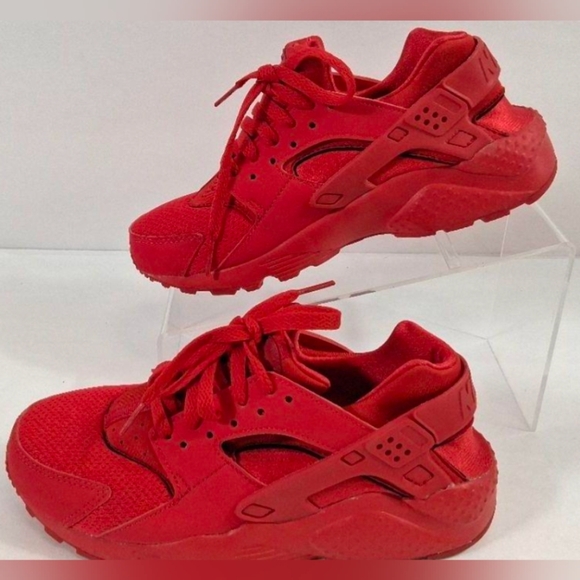 Nike Big Kids' Huarache Run Triple Red Sneakers Size 5.5Y MSRP $110 - Picture 5 of 12